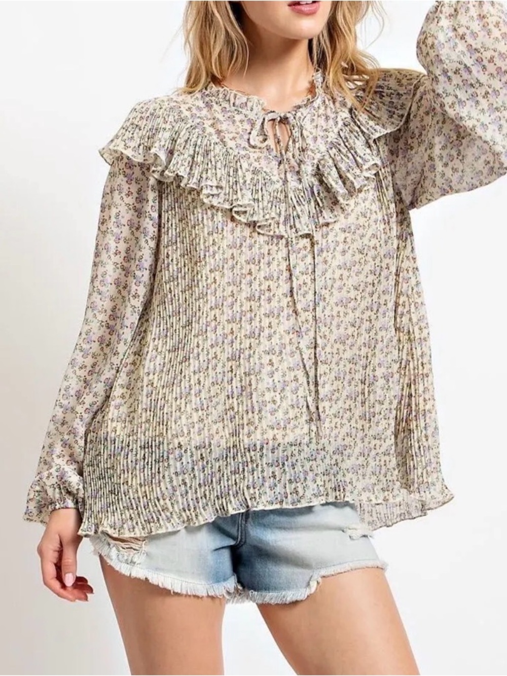 Easel Floral Boho Blouse